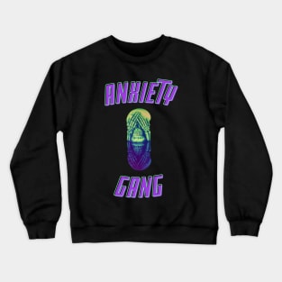 Anxiety Gang Skull covering eyes Crewneck Sweatshirt